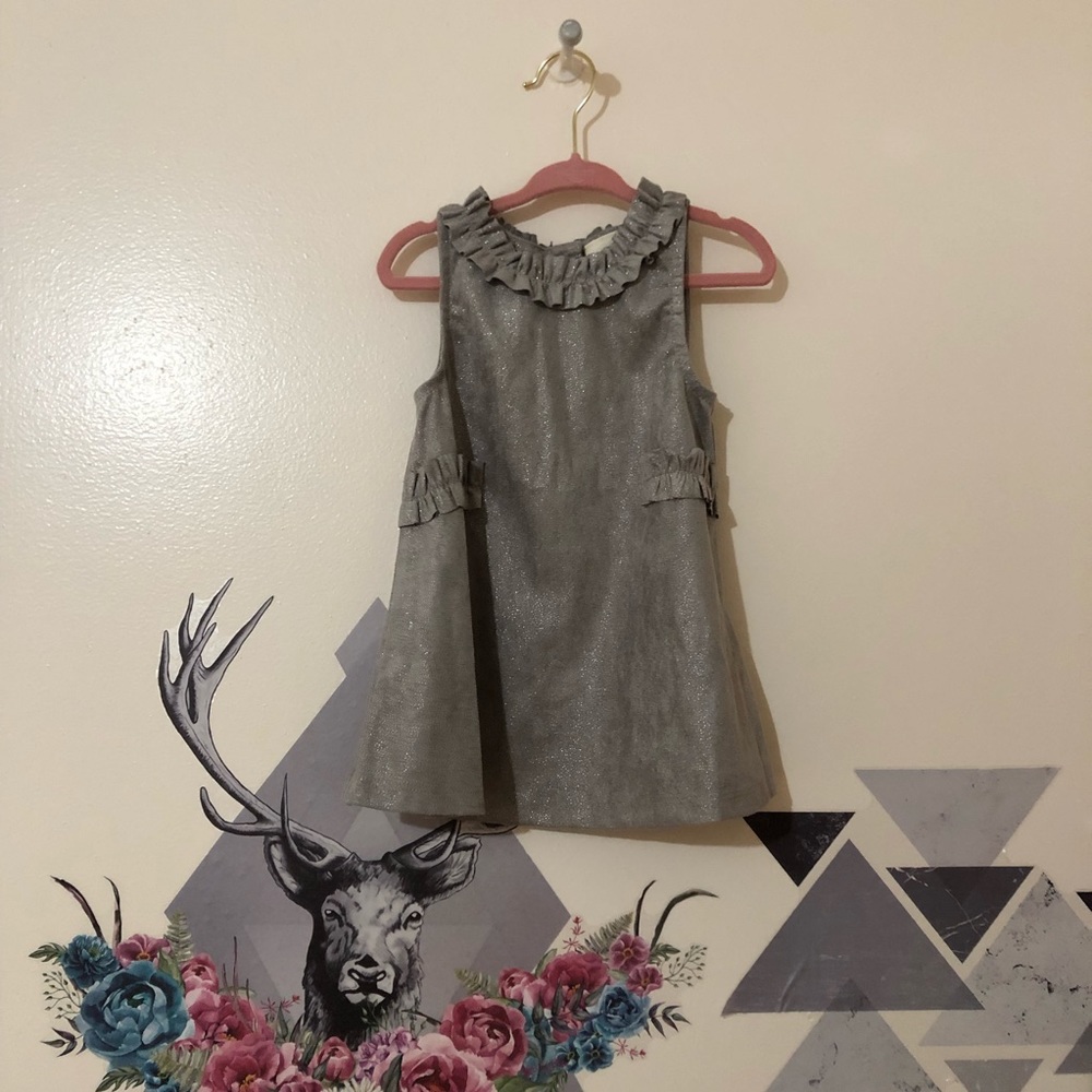 First Impressions | Sparkly Silver Dress sz 18m